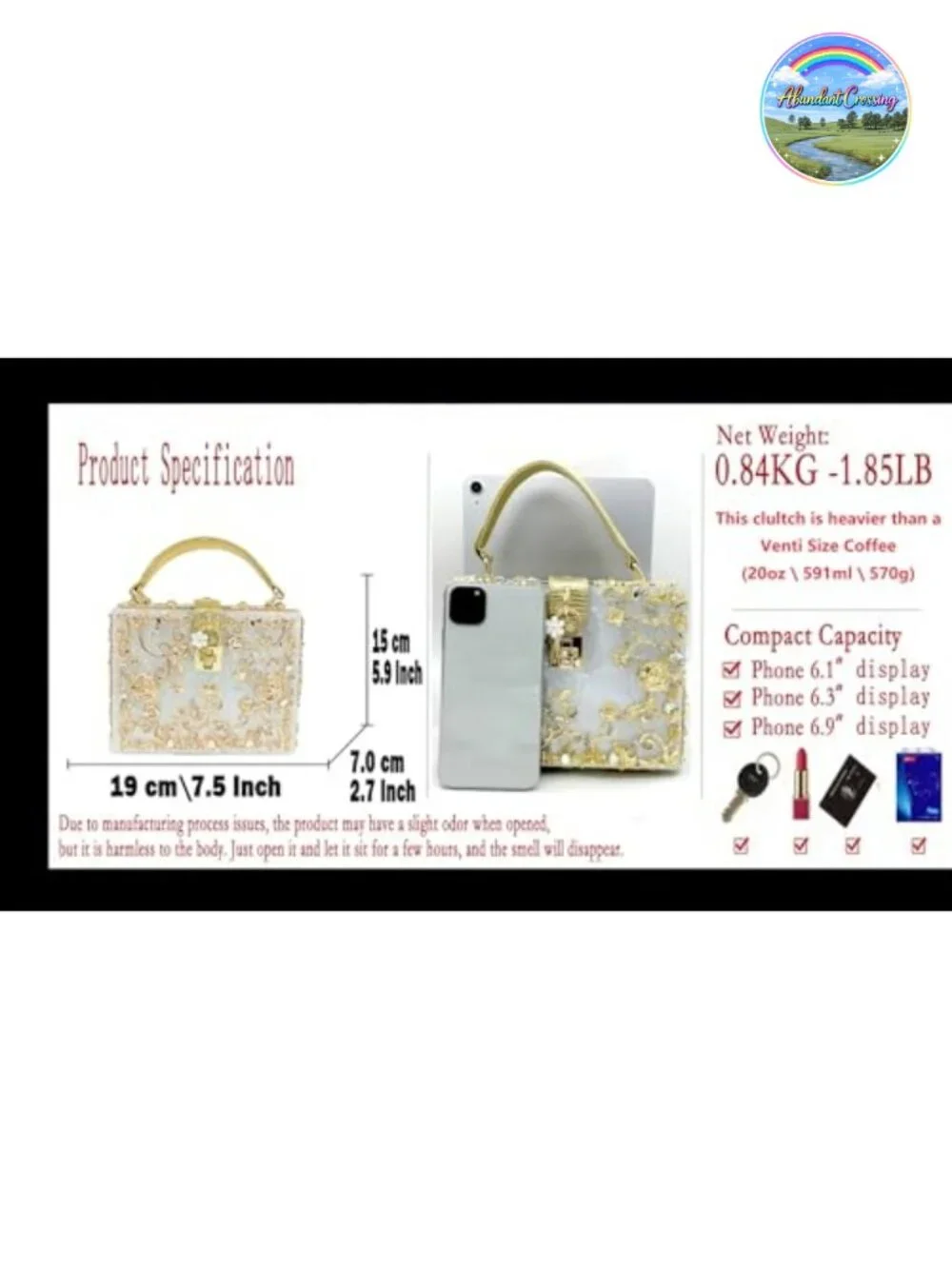Designer Flower Acrylic Crossbody Bag with Rhinestones Evening Clutch Shoulder